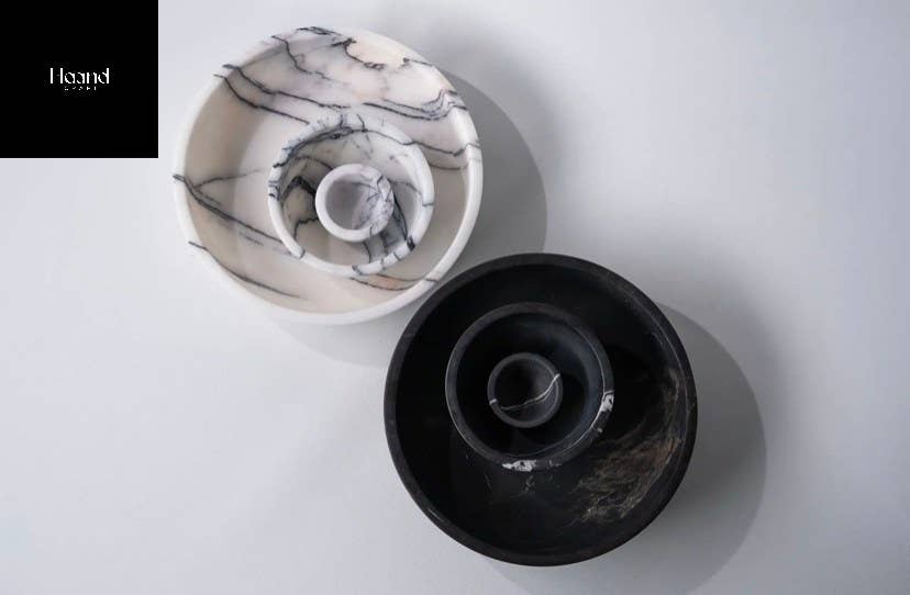 MARBLE BOWLS SET, Lilac - Stone Serve Bowl, S-M-L or of 3