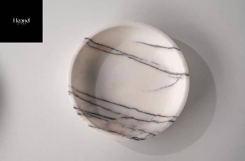 MARBLE BOWLS SET, Lilac - Stone Serve Bowl, S-M-L or of 3