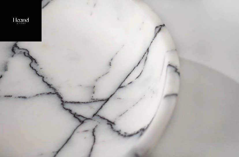 MARBLE PEDESTAL BOWL with LEG- Large Table Top Décor Bowl