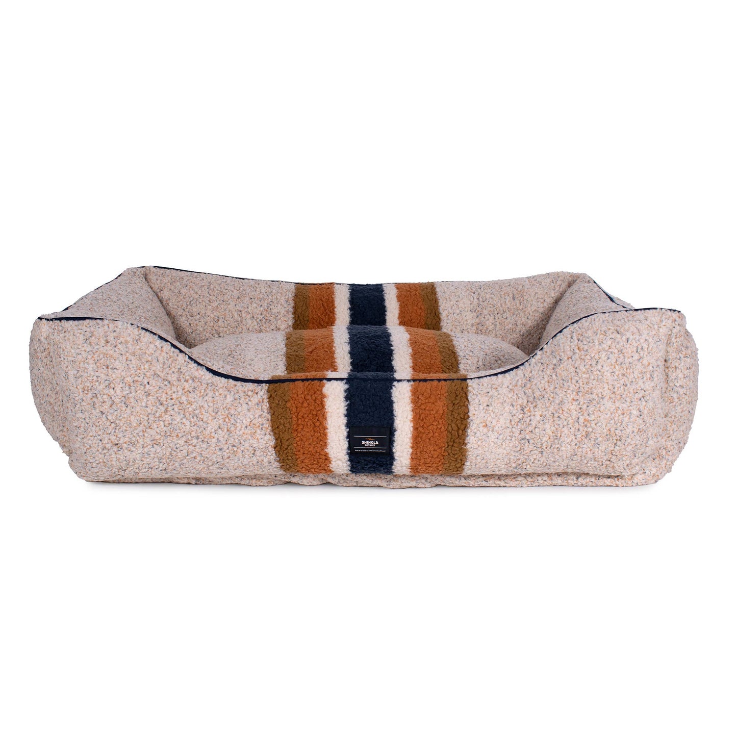 Shinola Pet Kuddle Bolster Style Dog Bed in Oatmeal