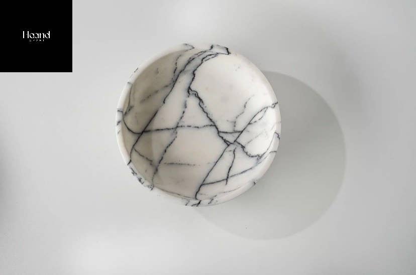 MARBLE PEDESTAL BOWL with LEG- Large  Table Top Décor Bowl