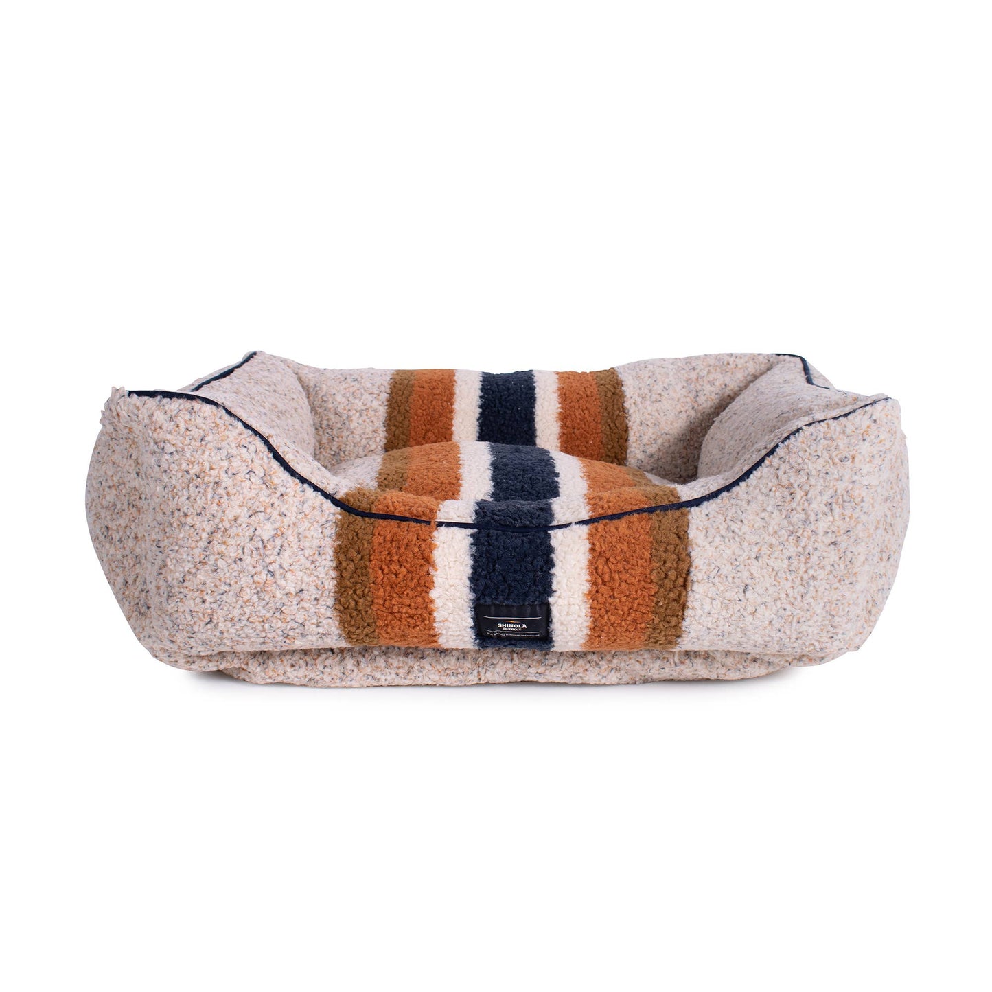 Shinola Pet Kuddle Bolster Style Dog Bed in Oatmeal