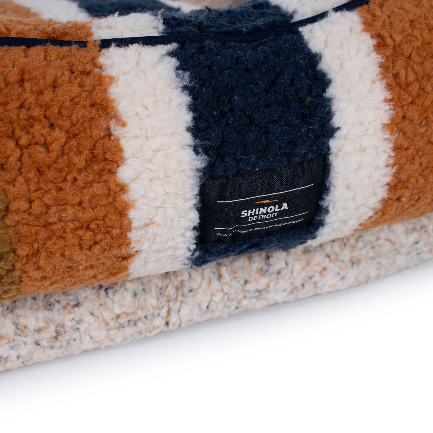 Shinola Pet Kuddle Bolster Style Dog Bed in Oatmeal