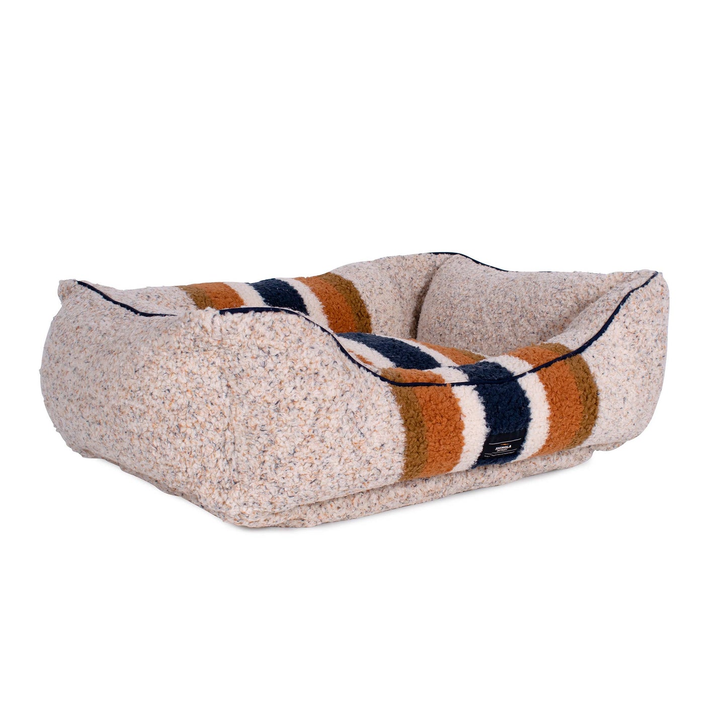 Shinola Pet Kuddle Bolster Style Dog Bed in Oatmeal