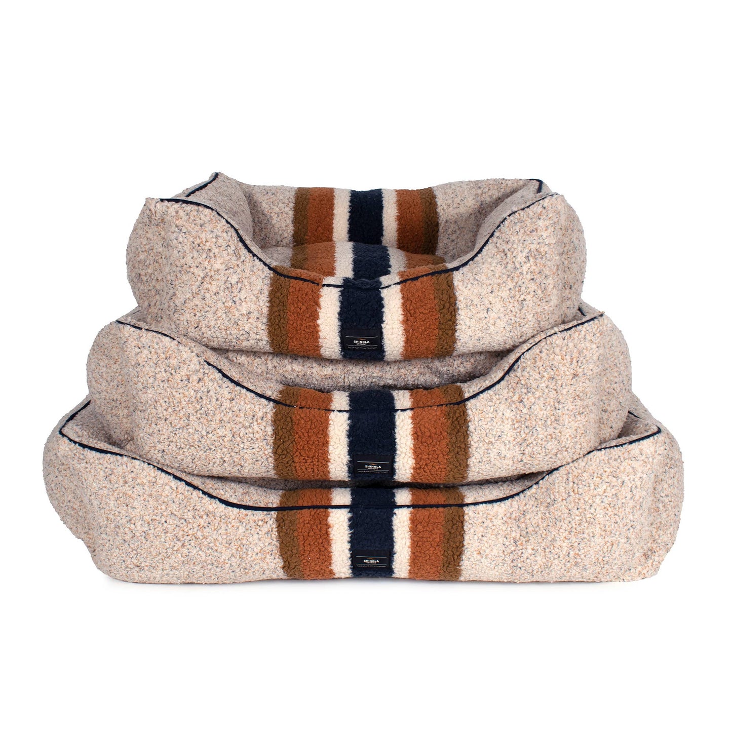 Shinola Pet Kuddle Bolster Style Dog Bed in Oatmeal