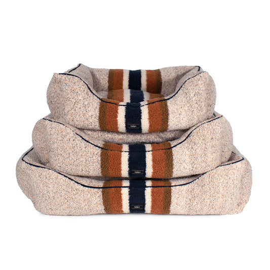 Shinola Pet Kuddle Bolster Style Dog Bed in Oatmeal
