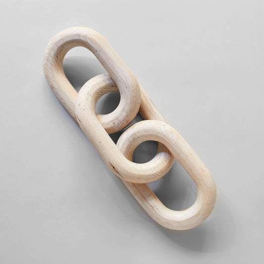 Decorative Large 3 Link Wooden Chain