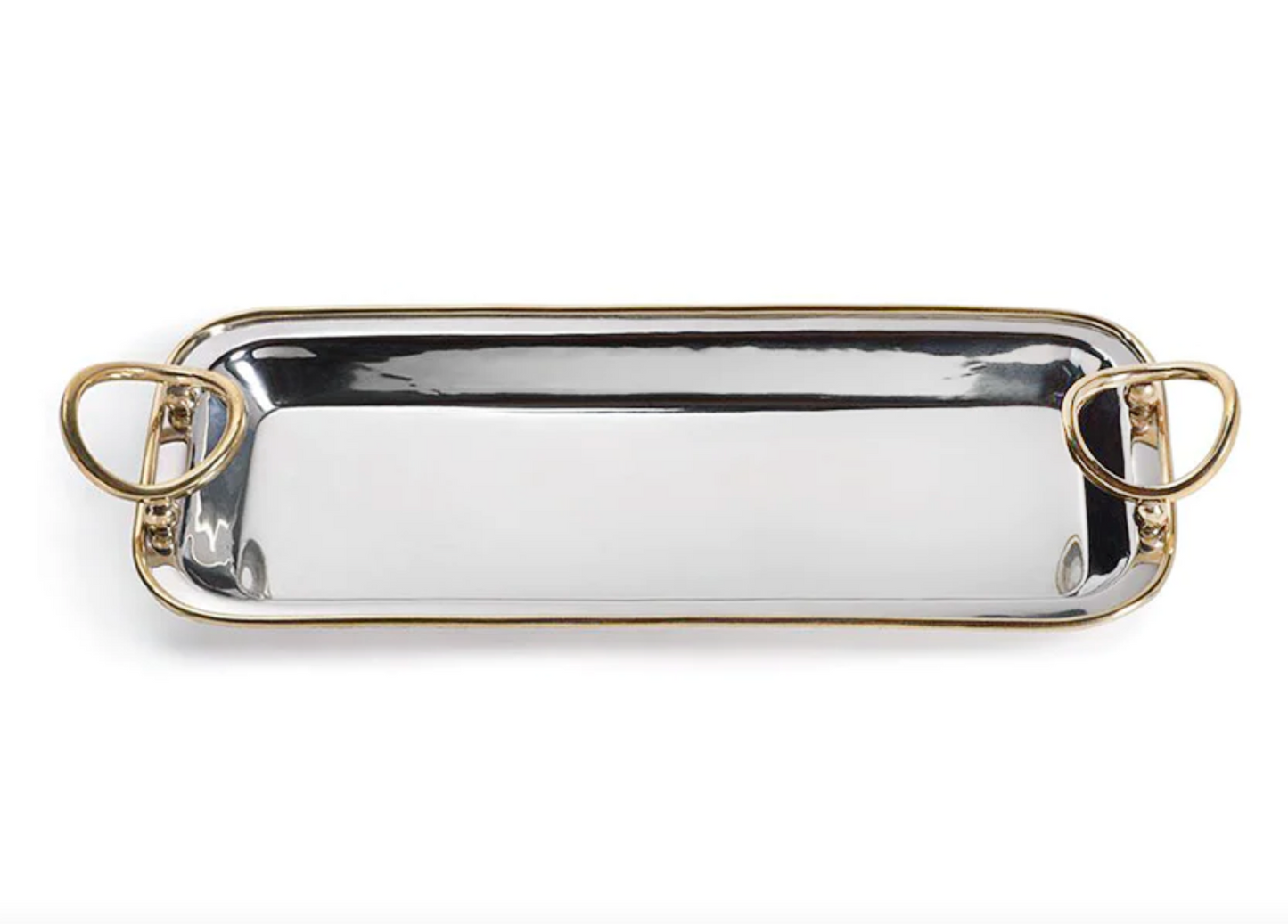 Polished Nickel and Gold Tray